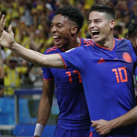 Tvey upplegg sunnukvøldið; James er avgjørt viðvirkandi til, um Kolumbia spælir seg víðari í dag ella ikki. Bayern Munchen-stjørnan, Falcao og hinir bresta saman við spennandi liðnum hjá Senegal seinnapartin
(Mynd: EPA)