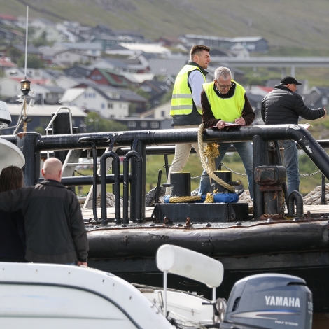 Myndir: Grindadráp í Sandágerði