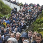 Myndir: Gudstænasta í gjónni við Gjógv