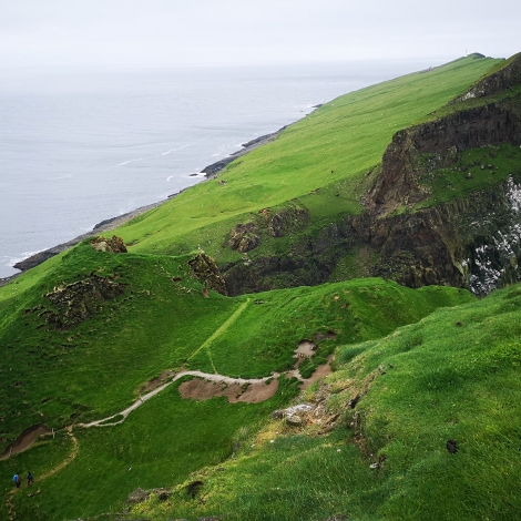 Ferðslan út í Mykineshólm verður fyribils steðgað