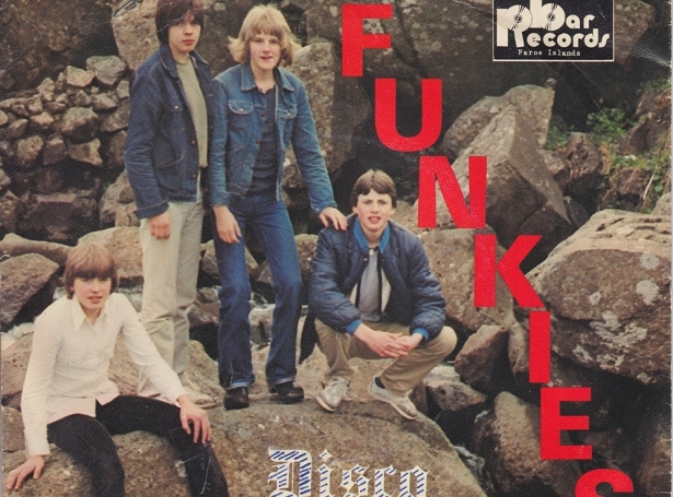 Fyrsta plátan hjá Funkies frá 1981. F.v.: Hans Andrias Højgaard, Óli Hans Andreasen, Terji T Rasmussen og Jónleif Müller