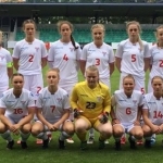 Føroyska kvinnulandsliðið, sum í juni mánað byrjaði á vøllinum móti Kekkia - Mynd: www.fsf.fo