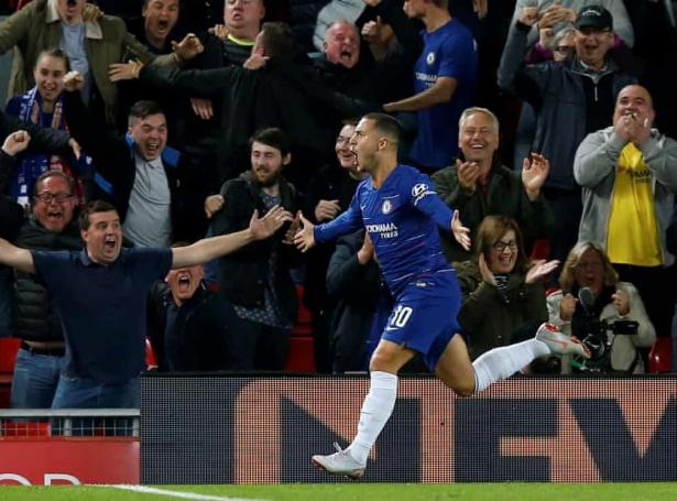 Eden Hazard gjørdist hetjan fyri Chelsea á Anfield
(Mynd: The Guardian)