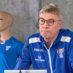 Lars Olsen til tíðindafundin í morgun (Mynd: Sverri Egholm)