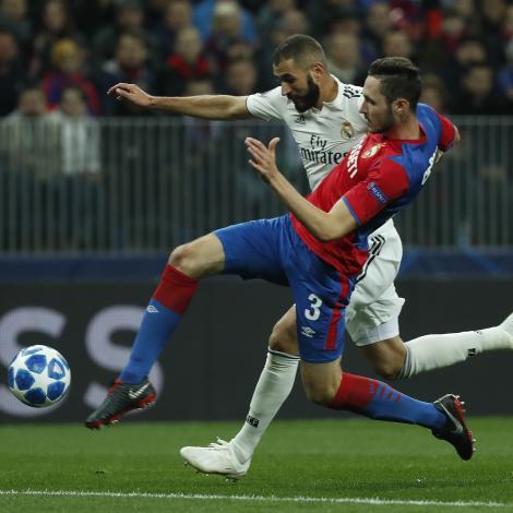 Benzema og co. megnaðu ikki at skora í Moskva í kvøld
(Mynd: EPA)