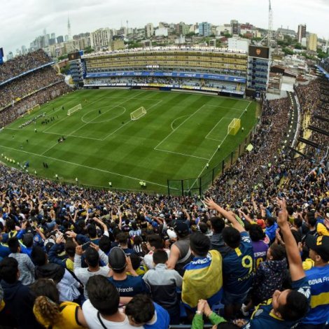 Soleiðis sá tað út til venjingina hjá Boca Juniors í gjár
(Mynd: The Guardian)