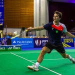 Bartal Poulsen vann 2.sett í dystium móti Slovakia í gjár
(Mynd: Badminton Europe)