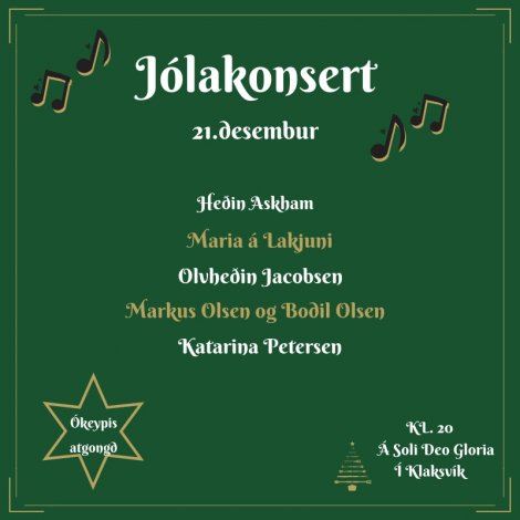 Jólakonsert í Klaksvík