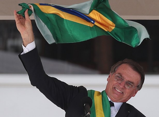 Jair Bolsonaro, forseti í Brasilia (Mynd: EPA)