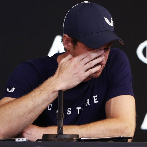 Andy Murray var sera kensluborin á tíðindafundinum (Mynd: EPA)