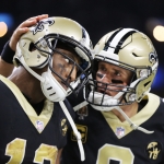 Brees og Thomas skulu royna at fáa Saints aftur til Super Bowl
(Mynd: EPA)