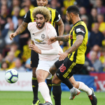 Marouane Fellaini skal nú royna seg í kinesiskum fótbólti
(Mynd: EPA)