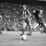 Quini, her fyri Barcelona í Copa Del Rey finaluni í 1981 ímóti Sporting Gijón
(Mynd: EPA)