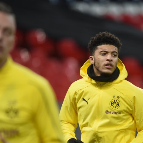 Enska stórtalentið, Jadon Sancho, og Dortmund skulu dystast við Tottenham í Londin í kvøld
(Mynd: EPA)