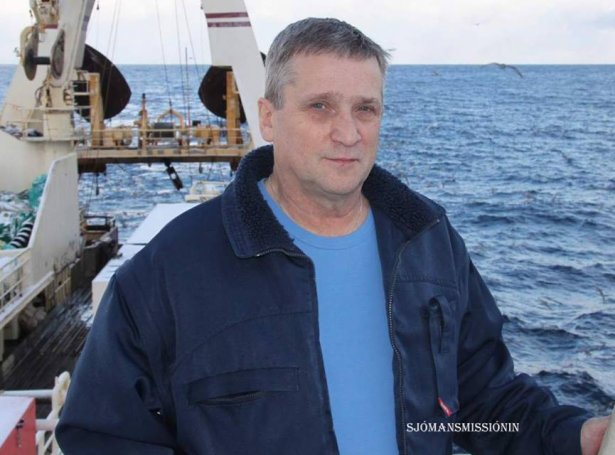 Erland Olsen, skipari á Akrabergi (Mynd: Føroyska Sjómansmissiónin)
