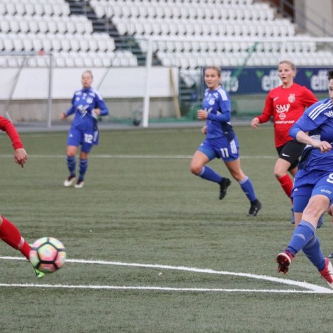 Rannvá B. Andreasen skoraði sigursmálið fyri KÍ í gjárkvøldið (Savnsmynd: Sverri Egholm)