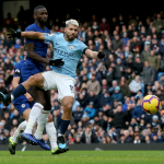 Sergio Aguero var flúgvandi seinast liðini hittust
(Mynd: EPA)