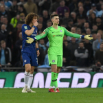 Kepa Arrizabalaga kom veruliga í fokus undir Carabao Cup-finaluni og eftir dystin, tá hann noktaði at verða skiftur út
(Mynd: EPA)