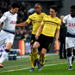 Dortmund og Tottenham bresta í kvøld saman í Týsklandi - fyrri dysturin endaði 3-0 til enska liðið
(Mynd: EPA)