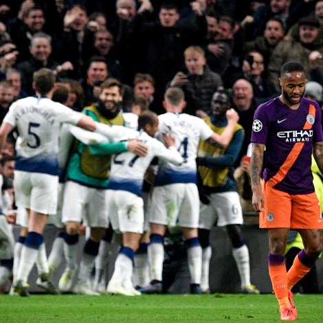 Tottenham basti City í fyrru 1/4 finaluni í kvøld við málið frá Son
(Mynd: EPA)