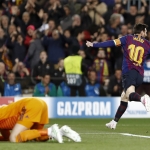 Messi skoraði tvær móti De Gea í kvøld
(Mynd: EPA)