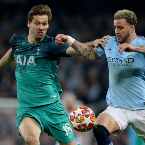 Llorente sendi Tottenham víðari mikukvøldið á Etihad. Í dag skulu hann og liðfelgarnir royna at órógva stríðið um meistaraheiti hjá City
(Mynd: EPA)