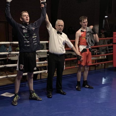 Teitur Jákupsson vann trygd í DM-finaluni (Mynd: Tórshavn Boxing)