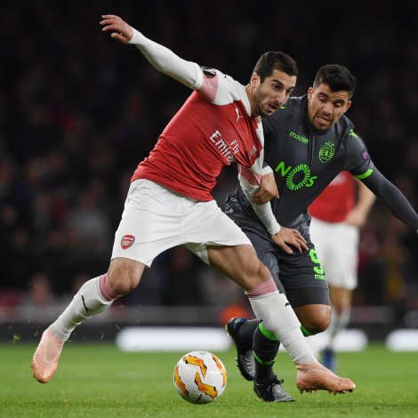 Mkhitaryan í Europa League-dysti móti Sporting Lissabon (Mynd: EPA)