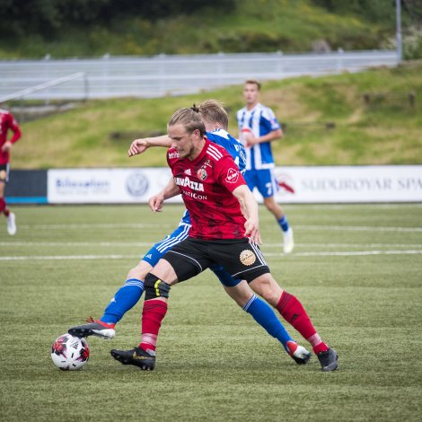 Sebastian Pingel skoraði ímóti HJK Helsinki týskvøldið. Nú skal HB spæla í Europa League - Mynd: Olaf Olsen