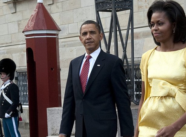 Barack og Michelle Obama í Keypmannahavn - Mynd: Scanpix