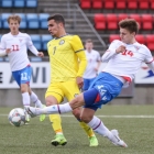 Føroyar byrjaðu undankappingina við 3-1 tapi fyri Kasakstan á Svangaskarði - í dag gjørdist talan um tap við seks málum (Mynd: Sverri Egholm)