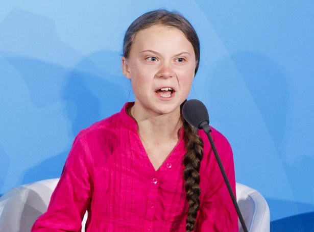 Greta Thunberg helt kensluborna røðu á ST-aðalfundinum í New York (Mynd: EPA)