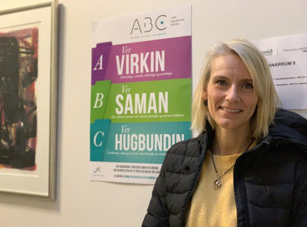 Inga Skaalum Magnussen, nýggjur ABC samskipari fyri eftirskúlan Brúgvin (Mynd: Fólkaheilsuráðið)