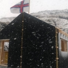 Nýggur bygningur reistur á nýggja kampingøkinum í Haldórsvík
