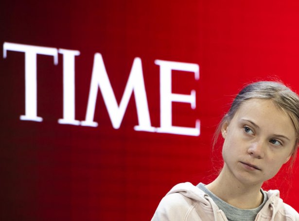 Greta Thunberg í Davos (Mynd: EPA)