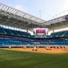 Hard Rock Stadium í Miami, har so nógvar milliónir av eygum verða venda ímóti (Mynd: EPA)