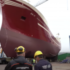 Video: Íslendskt uppsjóvarskip sjósett í Póllandi