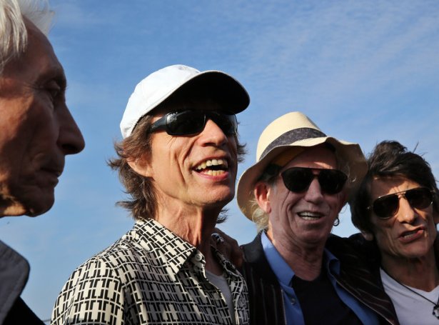 Limirnir í Rolling Stones f.v.: Charlie Watts, Mick Jagger, Keith Richards og Ron Wood (Mynd: EPA)