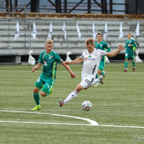 Sebastian Pingel skoraði tvey mál í 4-3 sigrinum á Levadia Tallinn í farna mánaði (Mynd: Bjarni Enghamar)