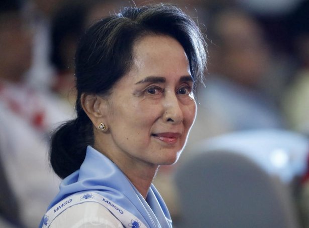 Aung San Suu Kyi varð handtikin í morgun (Mynd: EPA)