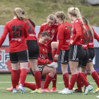 HB-kvinnurnar frøast um 4-1 málið hjá Juliu Naomi Mortensen (Mynd: Sverri Egholm)