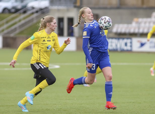 Maria Biskopstø skoraði málið til 1-0 móti HB (Savnsmynd: Sverri Egholm)