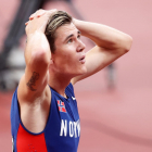 Jakob Ingebrigtsen vann gull til Noreg í 1500 metra renning (Mynd: EPA)