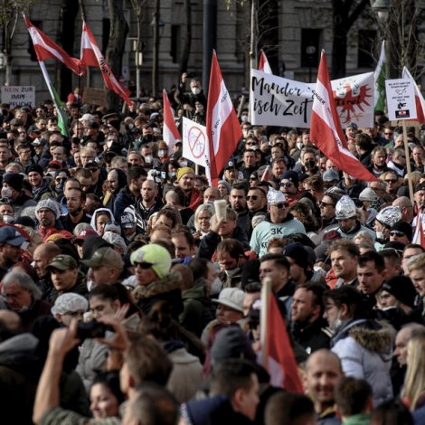 Mótmæltu koppsetingarkrav í Wien