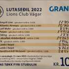 Lutaseðlarnir hjá Lions Club Vágar