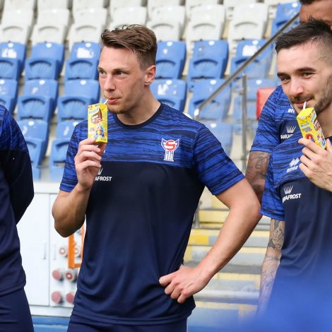 Ístaðin fyri at spæla ímóti Kroatia og Gibraltar skulu Patrik Johannesen og René Shaki Joensen, umframt Hallur Hansson, nýta tíðina til at koma fyri seg (Mynd: Hans Erik Danielsen /FSF)