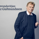 Einar Már Guðmundsson á vitjan á Klaksvíkar Bókasavni