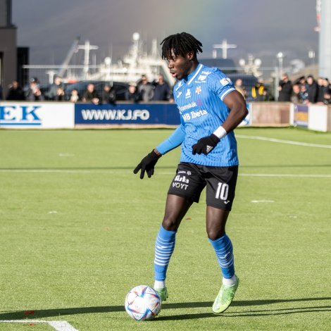Boubacar Dabo skoraði síni fyrstu mál í kappingarárinum (Savnsmynd: Sverri Egholm)