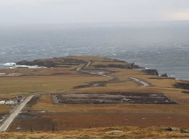 Lamba Ness. Tey eru byrjað at leggja rakettstøðina har (Mynd: shetnews.co.uk)