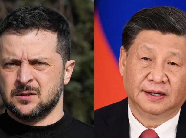Ukrainski forsetin, Volodymyr Zelenskyj og kinesiski forsetin, Xi Jinping (Mynd: AP)